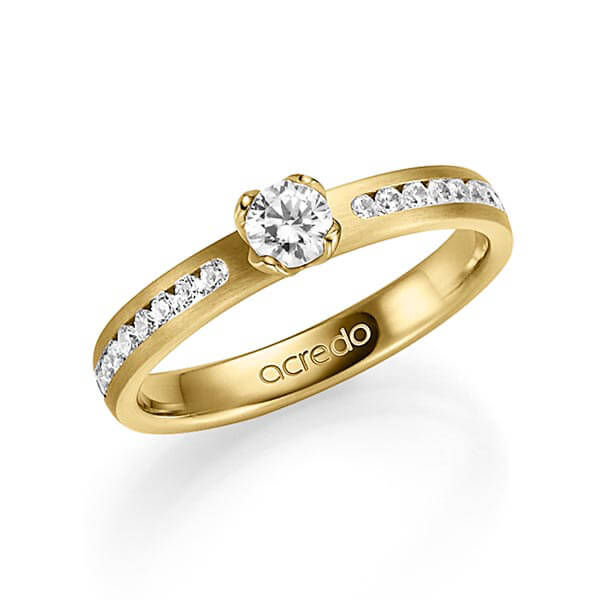 klassieke trouwring in geelgoud 14 kt. met in totaal 0,49 ct. Briljant & Briljanten tw/si tw,vs van acredo - A-1337-2