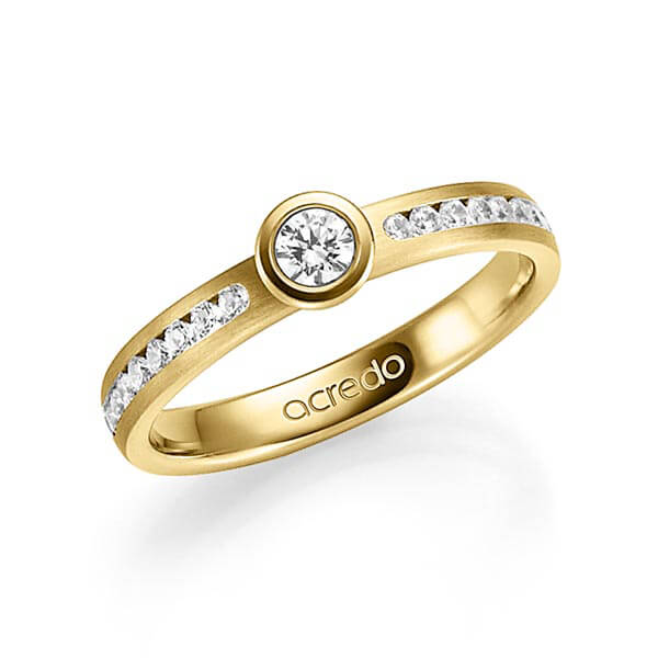 klassieke trouwring in geelgoud 14 kt. met in totaal 0,49 ct. Briljant & Briljanten tw/si tw,vs van acredo - A-1345-2