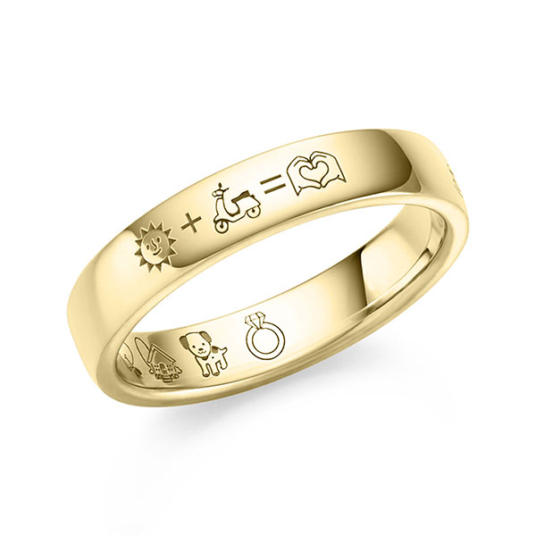 klassieke trouwring in geelgoud 14 kt. van acredo