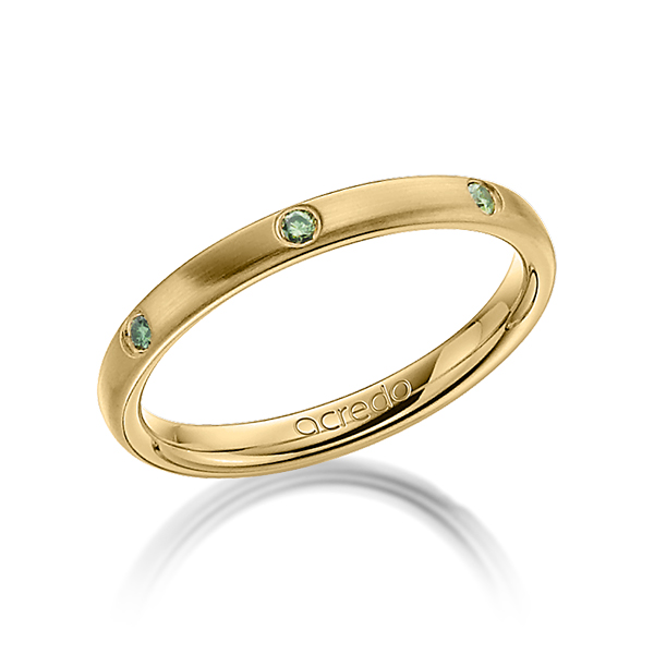 klassieke trouwring in geelgoud 18 kt. met in totaal 0,14 ct. Briljant Apple Green van acredo - A-1275-23 klassieke trouwring in geelgoud 18 kt. met in totaal 0,14 ct. Briljant Apple Green van acredo - A-1275-23