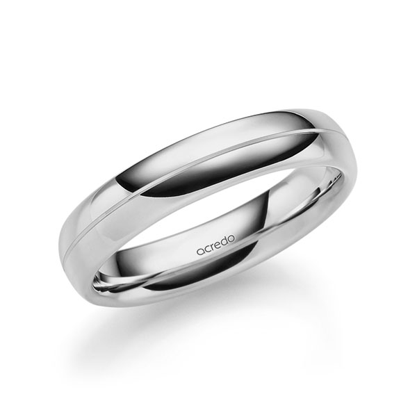 Klassieke trouwring in grijsgoud 14 kt. van acredo
