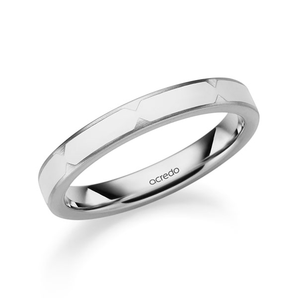Klassieke trouwring in grijsgoud 14 kt. van acredo
