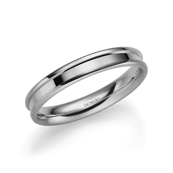 Klassieke trouwring in grijsgoud 14 kt. van acredo - A-2208-8