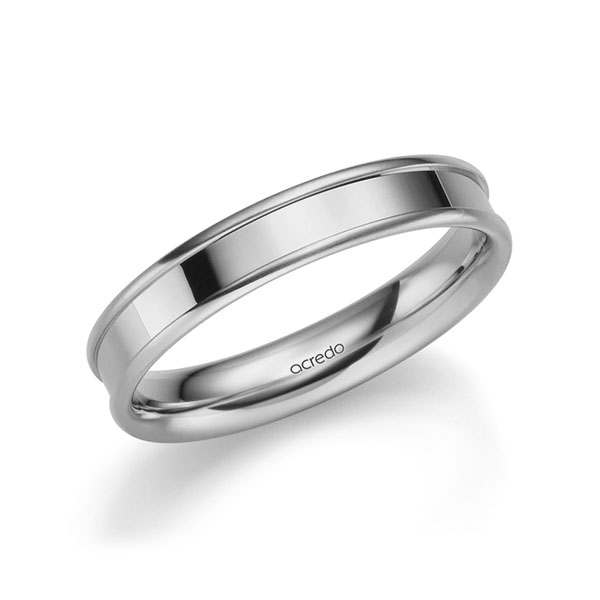 Klassieke trouwring in grijsgoud 14 kt. van acredo