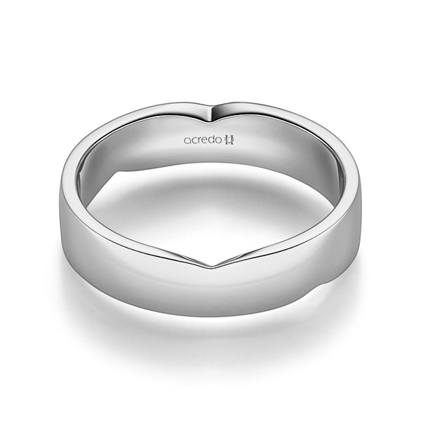 Klassieke trouwring in grijsgoud 14 kt. van acredo - A-2255-14 Klassieke trouwring in grijsgoud 14 kt. van acredo - A-2255-14