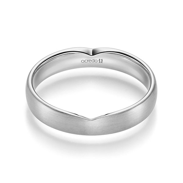 Klassieke trouwring in grijsgoud 14 kt. van acredo