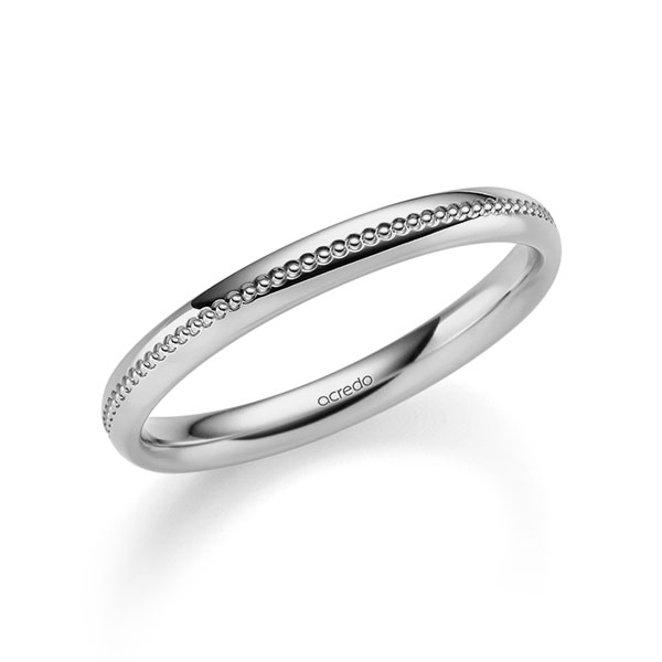 Klassieke trouwring in grijsgoud 14 kt. van acredo - A-2348-14 Klassieke trouwring in grijsgoud 14 kt. van acredo - A-2348-14
