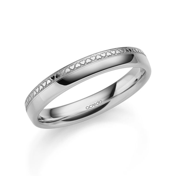 Klassieke trouwring in grijsgoud 14 kt. van acredo