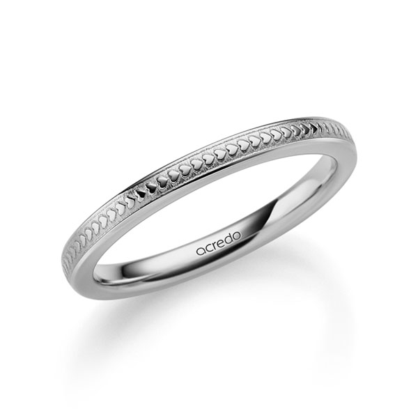 Klassieke trouwring in grijsgoud 14 kt. van acredo