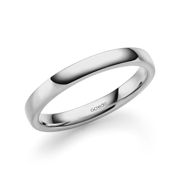 klassieke trouwring in grijsgoud 14 kt. van acredo