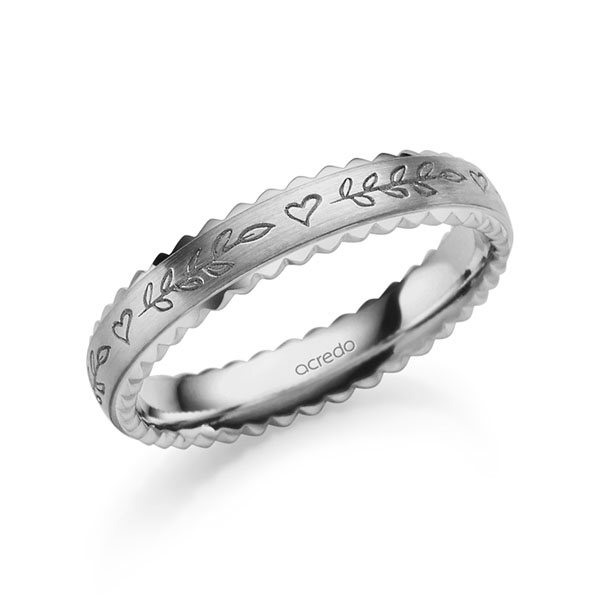 Klassieke trouwring in grijsgoud 14 kt. van acredo - A-2400-18 Klassieke trouwring in grijsgoud 14 kt. van acredo - A-2400-18