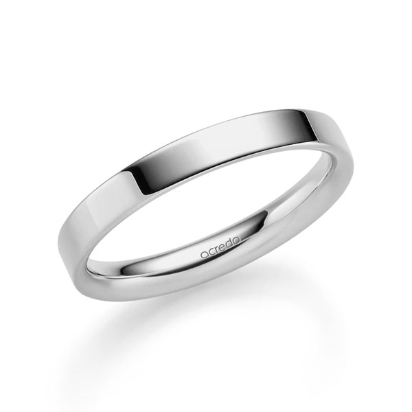 klassieke trouwring in grijsgoud 14 kt. van acredo - S-1291-11