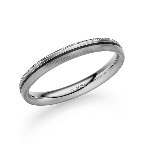 Klassieke trouwring in grijsgoud 14 kt. van acredo - S-1299-18 Klassieke trouwring in grijsgoud 14 kt. van acredo - S-1299-18
