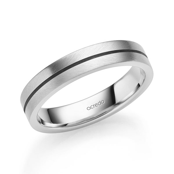 Klassieke trouwring in grijsgoud 14 kt. van acredo - S-1302-12 Klassieke trouwring in grijsgoud 14 kt. van acredo - S-1302-12