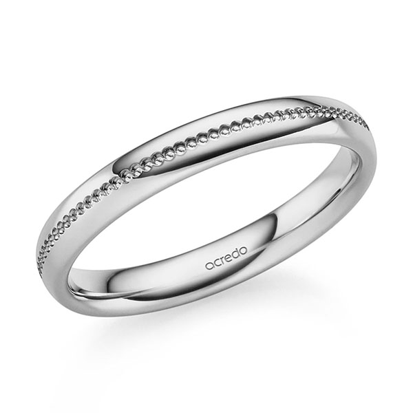 Klassieke trouwring in grijsgoud 14 kt. van acredo - S-1353-2