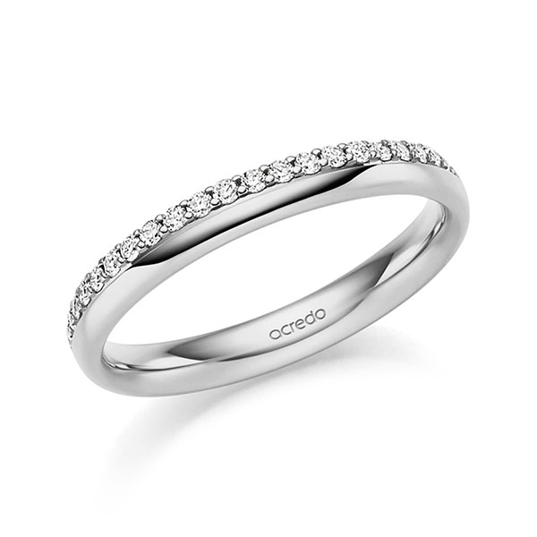 Klassieke trouwring in grijsgoud 14 kt. van acredo