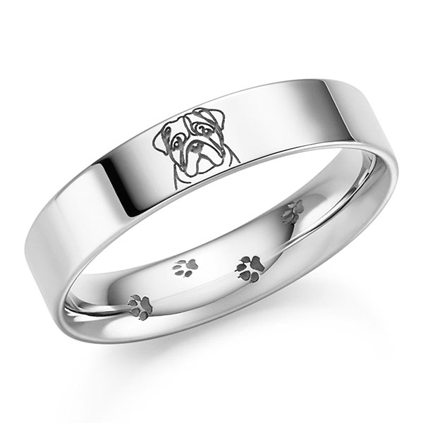 klassieke trouwring in grijsgoud 14 kt. van acredo - S-1487-2