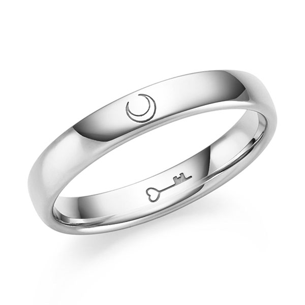 klassieke trouwring in grijsgoud 14 kt. van acredo - S-1491-2