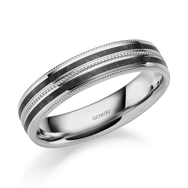 Klassieke trouwring in grijsgoud 18 kt. van acredo - A-2035-2 Klassieke trouwring in grijsgoud 18 kt. van acredo - A-2035-2