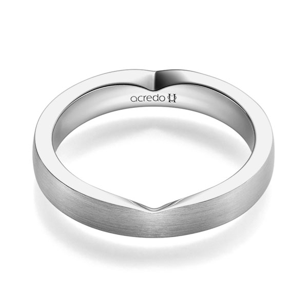 Klassieke trouwring in grijsgoud 18 kt. van acredo - A-2244-10 Klassieke trouwring in grijsgoud 18 kt. van acredo - A-2244-10