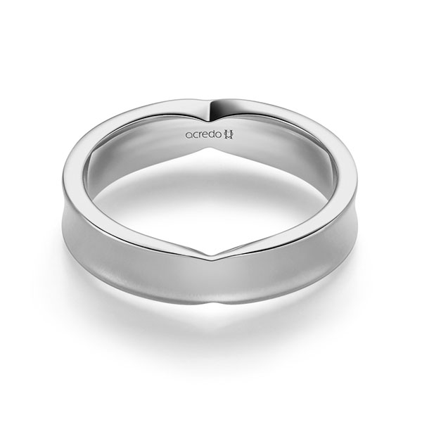 Klassieke trouwring in grijsgoud 18 kt. van acredo - A-2332-18 Klassieke trouwring in grijsgoud 18 kt. van acredo - A-2332-18