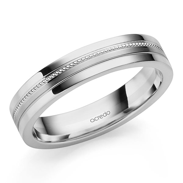 Klassieke trouwring in palladium-zilver 800 van acredo - S-1319-2