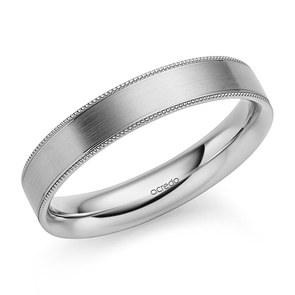 Klassieke trouwring in palladium-zilver 800 van acredo - S-1372-2 Klassieke trouwring in palladium-zilver 800 van acredo - S-1372-2