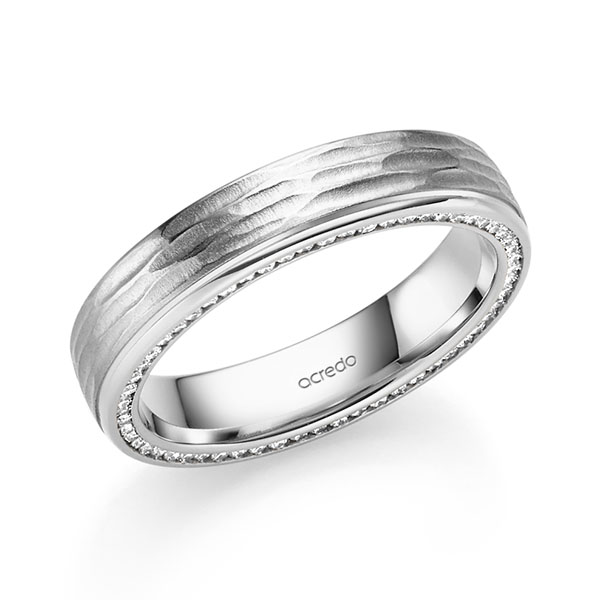 Klassieke trouwring in palladium 950 met in totaal 0,28 ct. Briljant tw/si van acredo - A-2410-11 Klassieke trouwring in palladium 950 met in totaal 0,28 ct. Briljant tw/si van acredo - A-2410-11