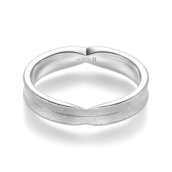 Klassieke trouwring in palladium 950 van acredo - A-2353-17