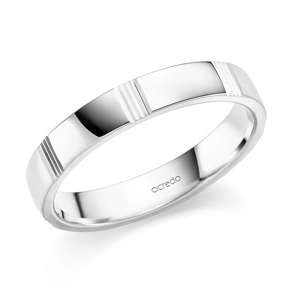 Klassieke trouwring in palladium 950 van acredo - S-1410-6