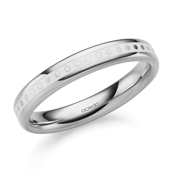 Klassieke trouwring in platina-palladium 600 van acredo - A-2037-2
