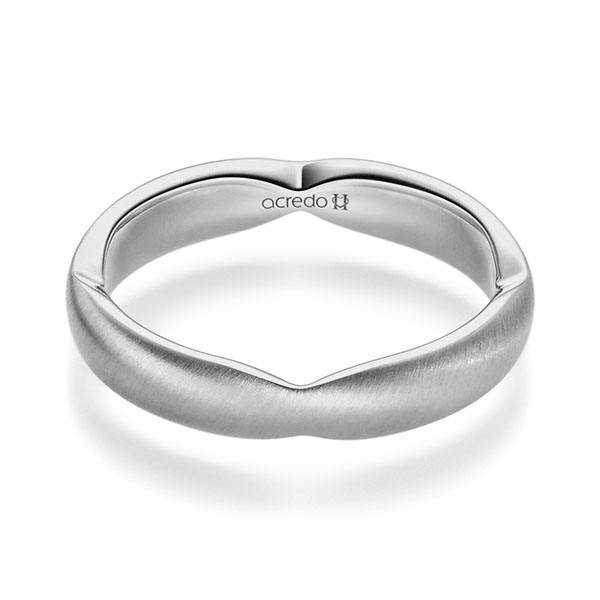 Klassieke trouwring in platina-palladium 600 van acredo - A-2358-11
