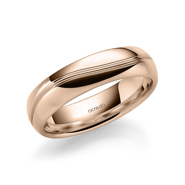 Klassieke trouwring in roodgoud 14 kt. van acredo Klassieke trouwring in roodgoud 14 kt. van acredo