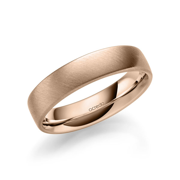 klassieke trouwring in roodgoud 14 kt. van acredo