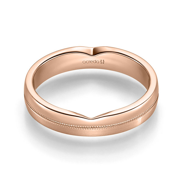 Klassieke trouwring in roodgoud 14 kt. van acredo Klassieke trouwring in roodgoud 14 kt. van acredo
