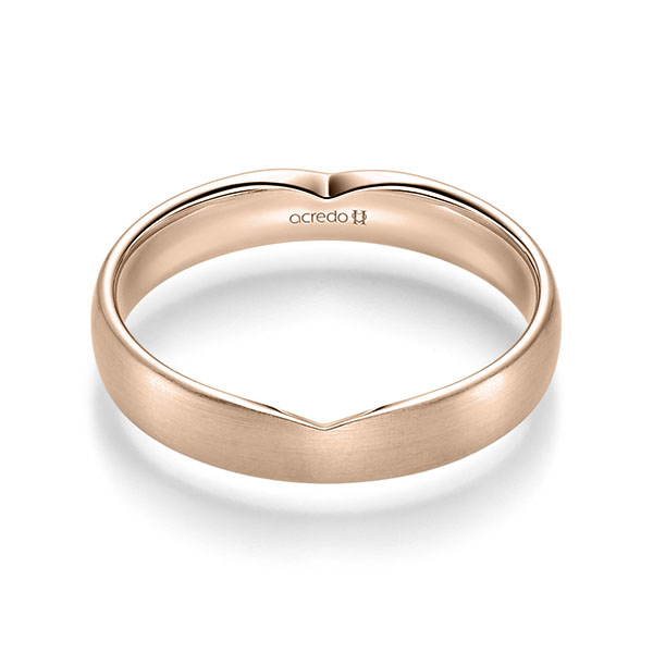 Klassieke trouwring in roodgoud 14 kt. van acredo