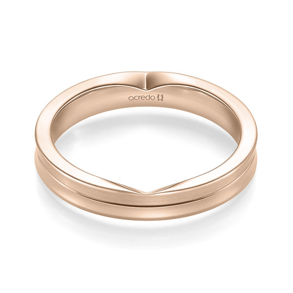 Klassieke trouwring in roodgoud 14 kt. van acredo