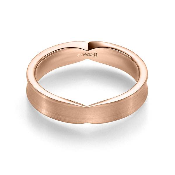 Klassieke trouwring in roodgoud 14 kt. van acredo
