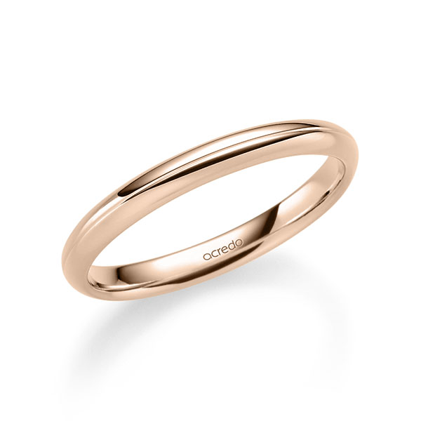 Klassieke trouwring in roodgoud 14 kt. van acredo