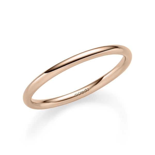 klassieke trouwring in roodgoud 14 kt. van acredo