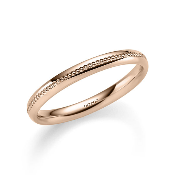 Klassieke trouwring in roodgoud 14 kt. van acredo