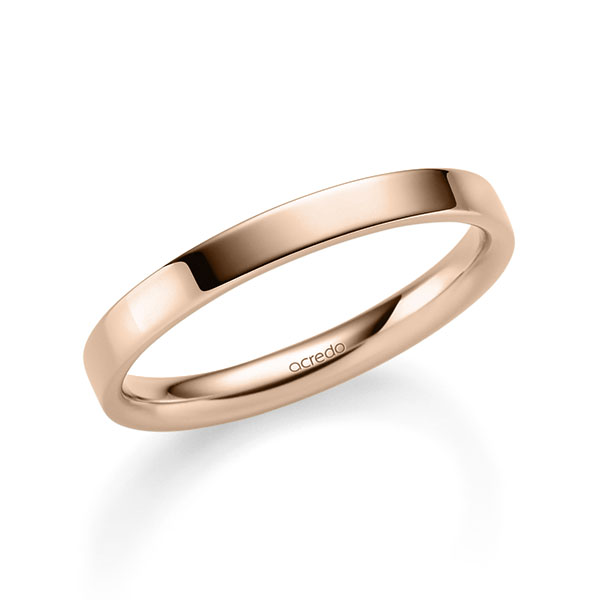 klassieke trouwring in roodgoud 14 kt. van acredo