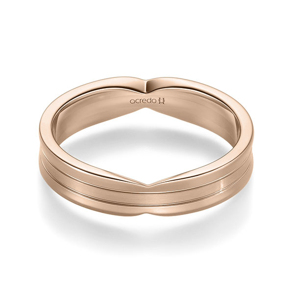 Klassieke trouwring in roodgoud 14 kt. van acredo