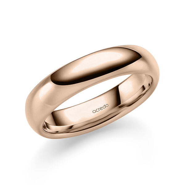 klassieke trouwring in roodgoud 14 kt. van acredo