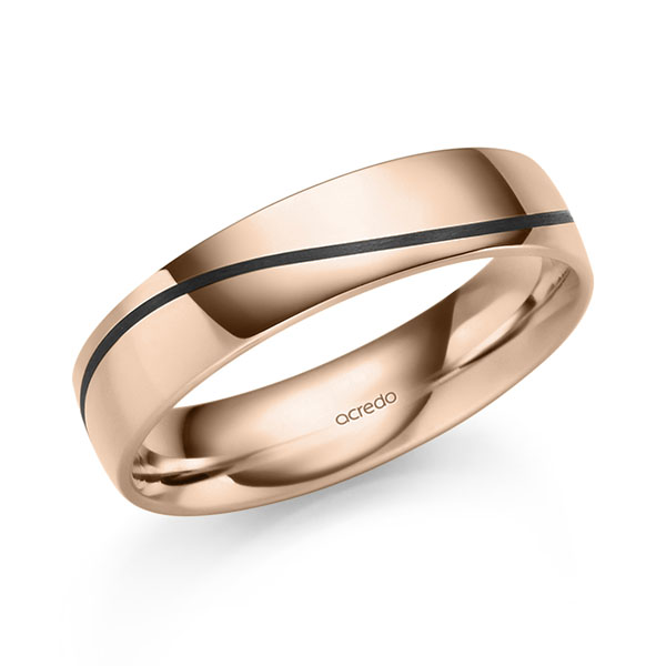 Klassieke trouwring in roodgoud 14 kt. van acredo