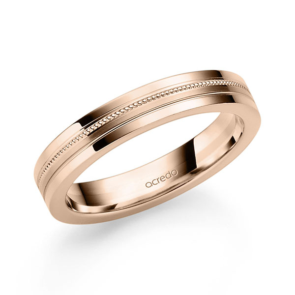 Klassieke trouwring in roodgoud 14 kt. van acredo - S-1320-5