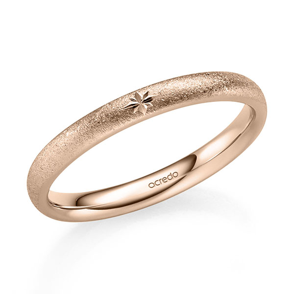 Klassieke trouwring in roodgoud 14 kt. van acredo - S-1350-5