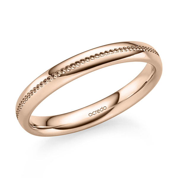 Klassieke trouwring in roodgoud 14 kt. van acredo - S-1353-5