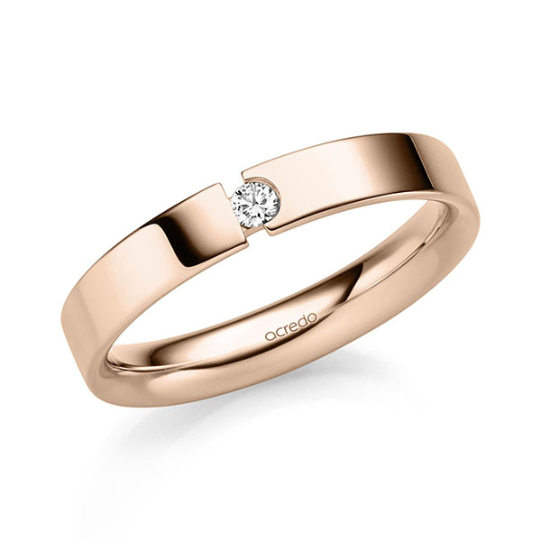 klassieke trouwring in roodgoud 18 kt. met in totaal 0,06 ct. Briljant tw/si van acredo - S-1326-5 klassieke trouwring in roodgoud 18 kt. met in totaal 0,06 ct. Briljant tw/si van acredo - S-1326-5