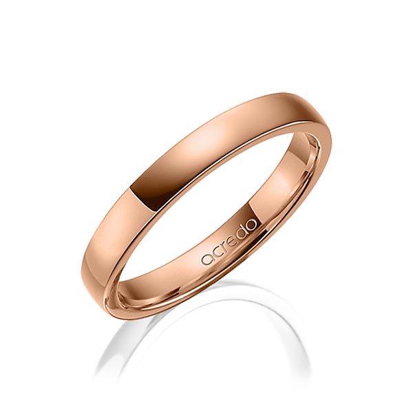 klassieke trouwring in roodgoud 18 kt. van acredo klassieke trouwring in roodgoud 18 kt. van acredo
